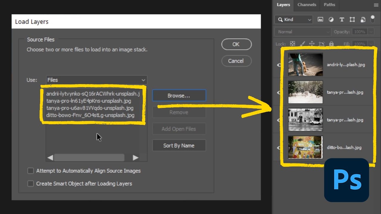 How To Import Multiple Images As Layers In A Photoshop Document StudioRat