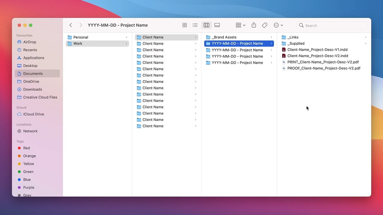 How to organise your design project files